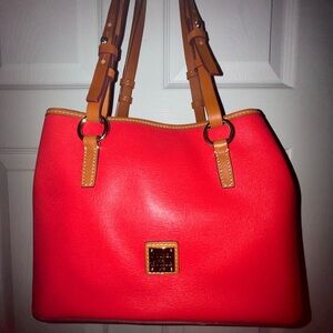 Dooney & Bourke Red and Tan Women's Bag